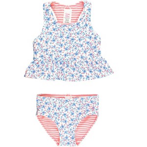 RuffleButts Toddler UPF50+ Reversible Peplum Tankini - 1 of 4