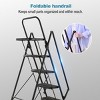 Yukimo 5-Step Ladder, Foldable Step Stool with Tool Tray, Wide Non-Slip Pedals, Sturdy Steel Frame, Convenient Handrails, Lightweight Portable Design - 3 of 4