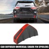 Unique Bargains Car Diffuser Universal Shark Fin Spoilers Black Red 4 Pcs - 2 of 4