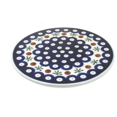 Blue Rose Polish Pottery Nature Trivet