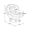 Modern Swivel Chair & Ottoman Set with Metal Base, Velvet Upholstered Accent Chair, Soft Lazy Chair 4Q - ModernLuxe - 3 of 4