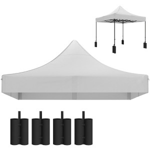10' x 10' Replacement Canopy Top for Pop Up Canopy Tent with 4 Sand Bags, UPF50+ Protection - 1 of 4