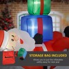 Whisen 4.6FT Christmas Inflatables Santa Claus Hanging Under Three Gift Boxes - Red - 3 of 4
