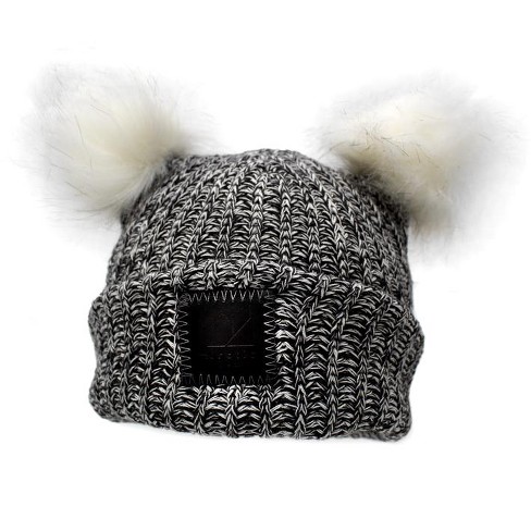 Arctic Gear Toddler Winter Hat Cotton Cuff Hat With Double Poms ...