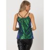 Allegra K Women's Sequin Sparkle Shining Club Party Disco Glitter Cami Top - 4 of 4
