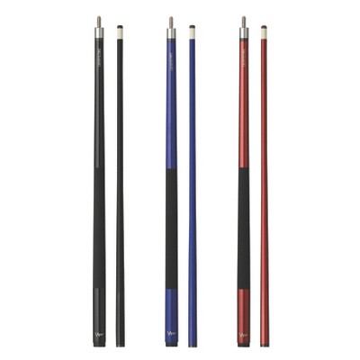 Viper Graphstrike Cue Black, Viper Graphstrike Cue Blue, and Viper Graphstrike Cue Red