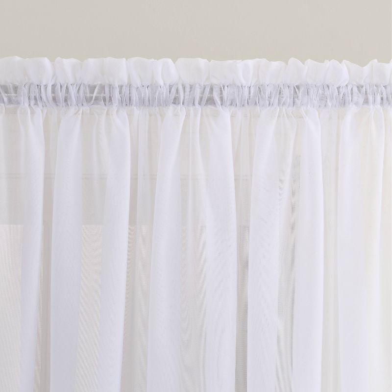72"x28" Emily Sheer Voile Rod Pocket Door Sidelight Curtain Panel - No. 918, 5 of 9