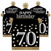 Big Dot of Happiness Adult 70th Birthday - Gold - Treat Box Party Favors - Birthday Party Goodie Gable Boxes - Set of 12 - 2 of 4