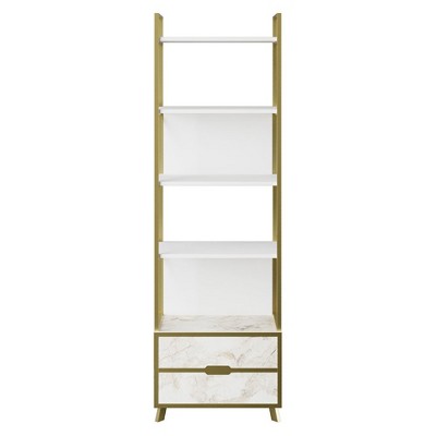 Decorotika,Frida 60 Bookcase - Ephesus Marble & Gold