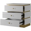 Meridian Furniture Esme Accent Table in White Lacquer/Gold - image 2 of 4