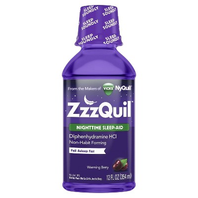 Zzzquil Nighttime Sleep-aid Liquid - Diphenhydramine Hcl - Warming ...