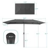 Sonkuki 10 x 6.5Ft Double-Sided Patio Umbrella with Large Canopy Outdoor Table Umbrella for Garden, deck and pool - image 3 of 4