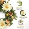 TackView 16" Christmas Wreath for Front Door, Xmas Door Wreath with Balls, Artificial Flowers, for Fireplace Wall Window Holiday Decoration - 4 of 4