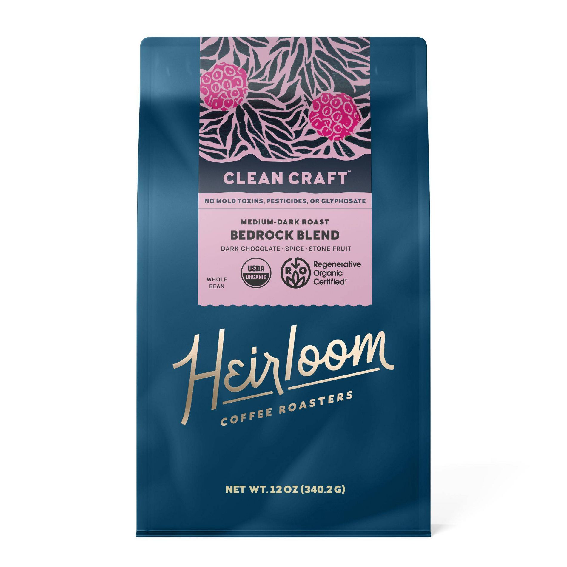 Heirloom Coffee Roasters Bedrock Blend Dark Roast Ground Coffee -12oz