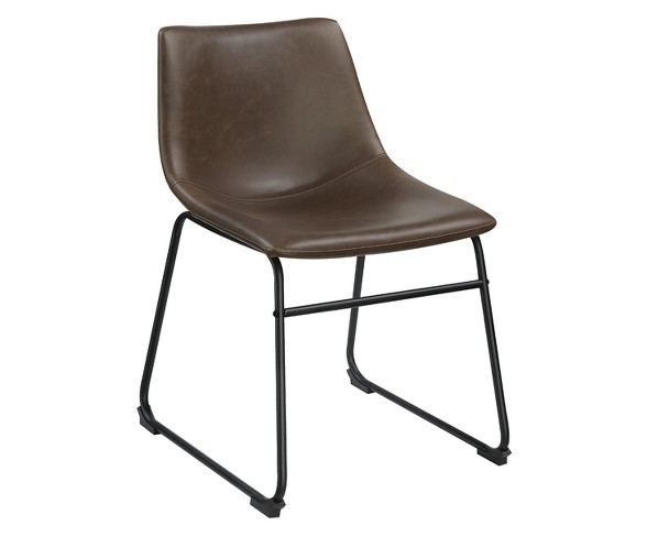 Private Reserves 17.5" Set of 2 Dining Stool Two Tone Brown