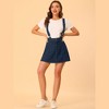 Allegra K Women's Denim A-Line Adjustable Strap Braces Mini Suspender Skirt - 2 of 4