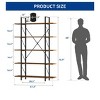5 Tier Bookshelf Bookcase 5 Shelf Bookcase Industrial Rustic Vintage Open Storage Metal & Wood Bookshelf For Living Room Bedroom Home Office - 3 of 4