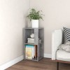 CLIHOME 2-Tier Side End Table Corner Cabinets Bedside Sofa Table With Storage Shelves - 3 of 4