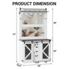 Hall Tree, 77 Inch Entryway Furniture with Shoe Storage Cubbies and Coat Rack, Mudroom Storage Cabinet with 3 Drawers and 2 Mirrors, 7 Coat Hooks - 2 of 4