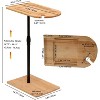 C-Shaped Sofa Tray Table for Sofa, 360° Rotatable and Height-Adjustable Side Table for Bed, TV Tray Table with Slots for Phone and Tablet - 2 of 4