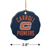 Carroll University Pioneers Logo Porcelain Scalloped Holiday Christmas Tree Ornament - 3 of 4