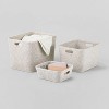 Tall Sliding Storage Bin Felt Heather Oatmeal - Brightroom