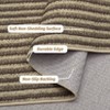 Washable Super Soft Boho Stripe Rug Contemporary Large Living Room Rugs Non Slip Non Shedding Indoor Home Rugs - 4 of 4