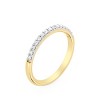 GILDED 1/4 - 1/2 CTTW Lab Grown Diamond Eternity Stackable Rings in 925 Sterling Silver & 14KT Gold Plated, Size 7 - 2 of 4