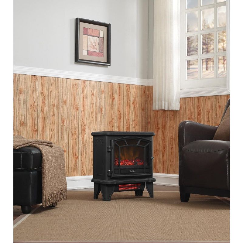 Duraflame 10.75" D x 21" W x 23" H Freestanding Infrared Electric Fireplace Stove - Black, 3 of 4
