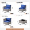 XIZZI Modular Sectional Patio Set with Convertible Corner Sofa, 3.54" Thickened Cushions & 7.68" Wide Armrests, Outdoor Conversation Sofa in 7 Colors - 2 of 4