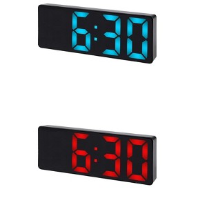 REGALWOVEN 2 Pcs Small Digital Corded Dimmable Electric Alarm Clock 6.3 x 2.4 x 1 Inches - 1 of 4