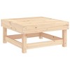 vidaXL Patio Footstool with Cushion Solid Wood Pine - 3 of 4
