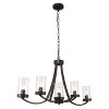 Chloe Lighting Ida Farmhouse 5 Light Rubbed Bronze Ceiling Pendant 35.5" Wide - 2 of 4