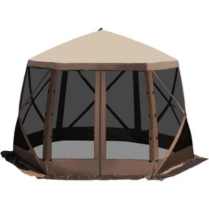 12x12ft Pop-Up Gazebo, Pop Up Canopy Outdoor Screen Tent 6 Side - 1 of 4