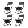 Airsurfer 4-Pack Portable Folding Camping Chairs with Storage Bags, Lightweight Outdoor Chairs for Camping, Fishing, Picnics – Green - 2 of 4