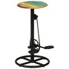 vidaXL Bar Chair Set of 2 Multicolor top with black steel frame - 2 of 4