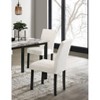 NicBex Dining Table Set for 4 Faux Marble Top Table with 4 Wool Fabric Upholstered Chairs for Kitchen - 3 of 4