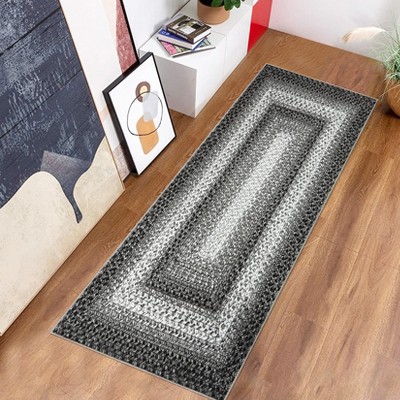 Indoor Modern Imitation Weaving Textured Area Rugs for Bedroom Living Room Abstract Easy Care Washable Soft Low Pile Non Slip Carpet