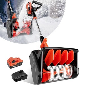 VOLTASK 24V Electric Cordless Snow Blower, 13-Inch Snow Thrower with 4.0Ah Battery, Lightweight Brushless Snow Blowers for Walkways and Driveways - 1 of 4