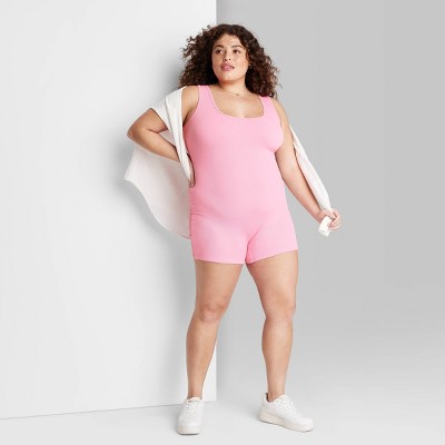 Women's Seamless Fabric Bodysuit - Wild Fable™ Magenta 1x : Target