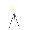 Ore International 64"x47" Mid-Century Adjustable Tripod Metal Floor Lamp Chrome/Silver: Urban Design, Drum Shade, Inline Switch - 3 of 4