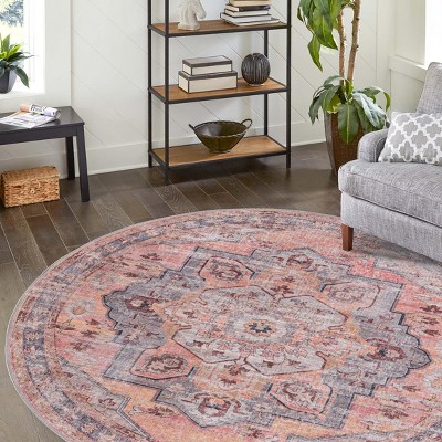 Unique Loom Mangata Melodie Border Washable Indoor Flatweave Woven Area Rug