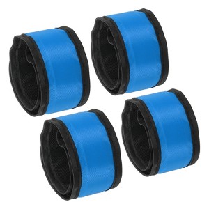 Unique Bargains Personal Reflectors for Wrist Ankle Night Run Cycling Safety LED Bracelet 4 Pcs L - 1 of 4
