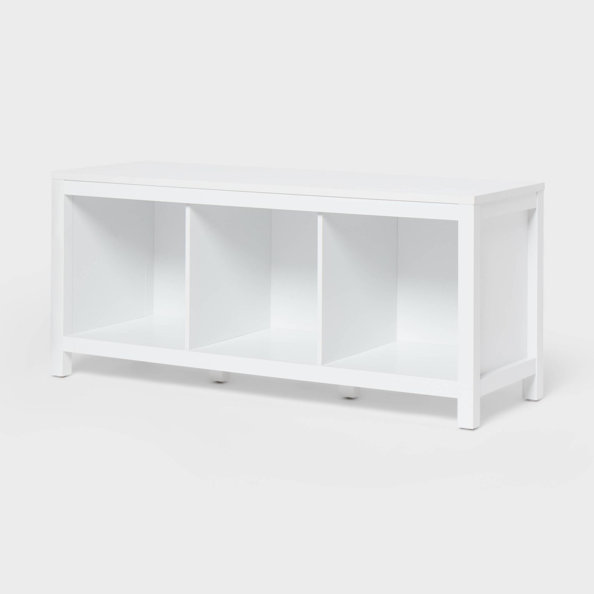 13" 3-Cube Bench Shaker Style Cube Storage White - Brightroom™
