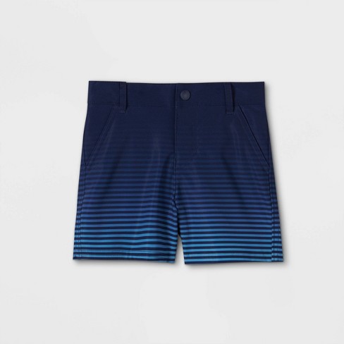Toddler Boys' Striped Swim Shorts - Cat & Jack™ Blue - image 1 of 3