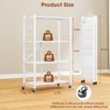 SKONYON Storage Shelves Foldable Metal Shelves Utility Shelving Units with 6 Hooks 4-Tier & 5-Tier - 3 of 4