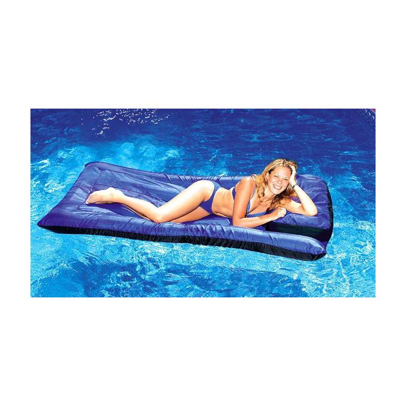 2 Swimline 9057 Swimming Pool Inflatable Fabric Covered Air Mattresses Oversized, 2 of 4