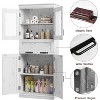 coucheta Storage Cabinet with Doors and Shelves,Tall Bathroom Cabinet with Drawer,Freestanding Floor Pantry Cabinet,for Kitchen, Living Room,Dining - 4 of 4
