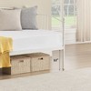Twin Daybed with Trundle, Metal Twin Size Daybed with Pullout Trundle 6 Casters, Steel Slat Support Sofa Bed for Living Room, Bedroom, Guest Room - 3 of 4