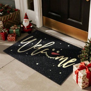 Outdoor and Indoor Door Mat 24x36 Inch Funny Welcome Snowman Holiday Door Mat Front Door Outside Entrance - 1 of 4